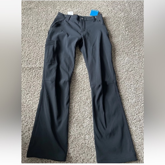 Columbia Women's Back Bea Warm Softshell Pants Black Size 8 Active Omni Shade - Picture 2 of 15